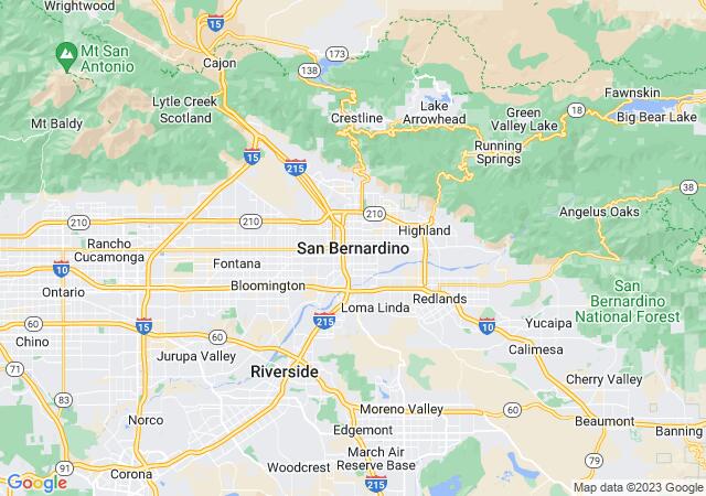 Google Map image for San Bernardino, California