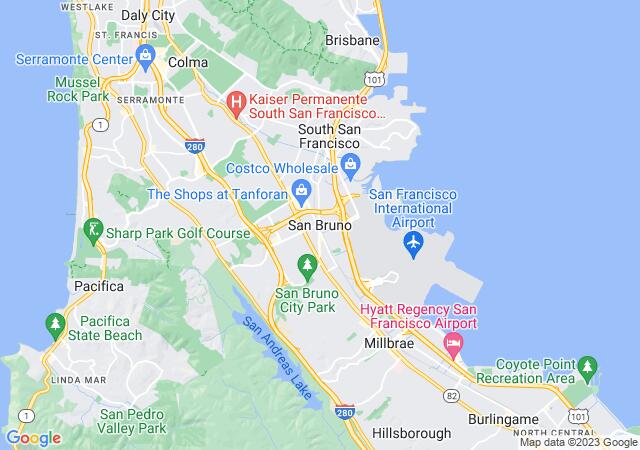 Google Map image for San Bruno, California