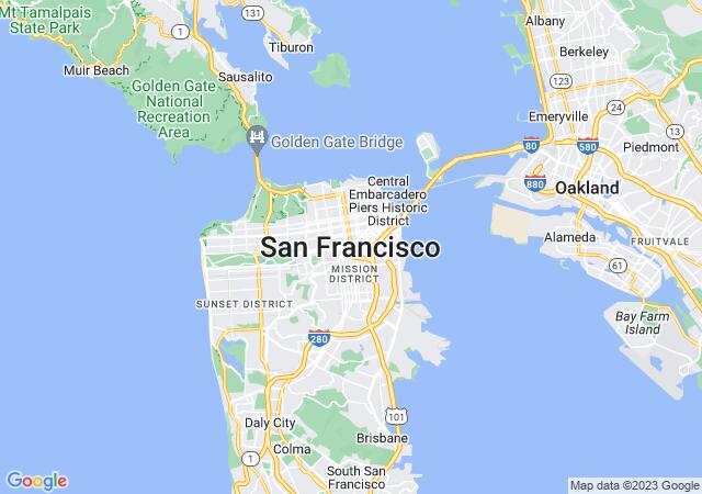 Google Map image for San Francisco, California