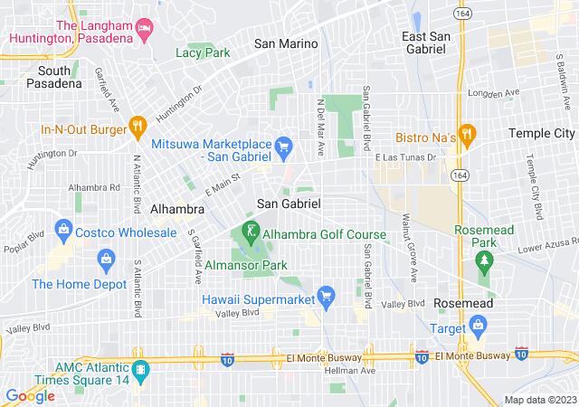 Google Map image for San Gabriel, California