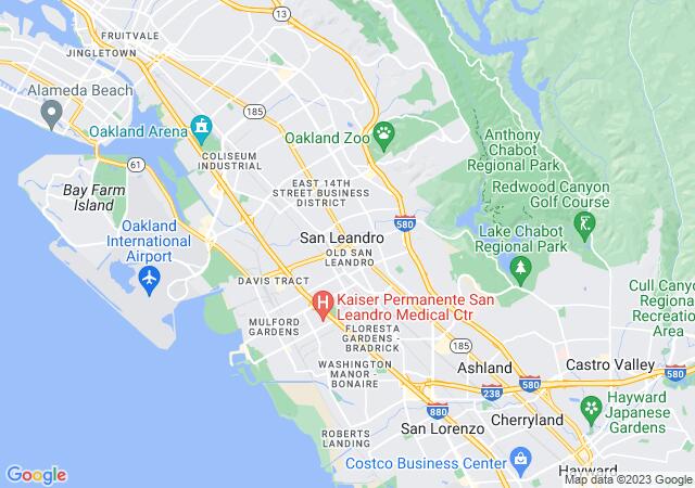 Google Map image for San Leandro, California