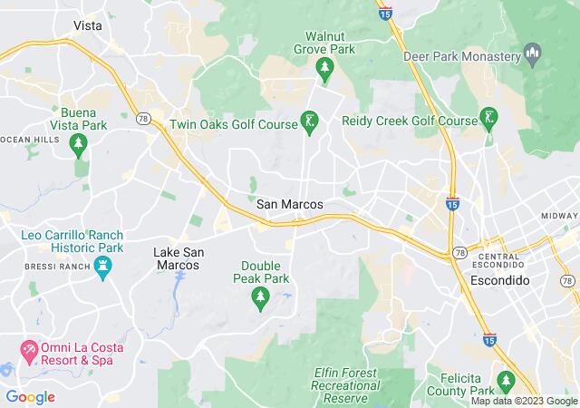 Google Map image for San Marcos, California