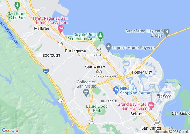 Google Map image for San Mateo, California