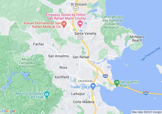 Google Map image for San Rafael, California