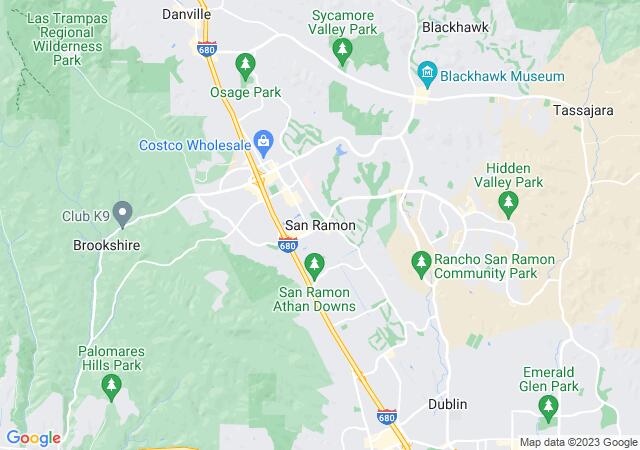 Google Map image for San Ramon, California