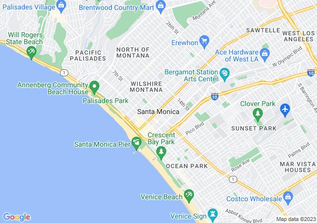 Google Map image for Santa Monica, California