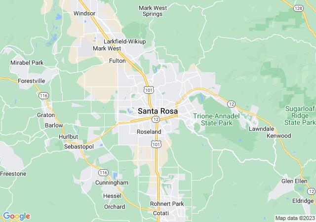 Google Map image for Santa Rosa, California