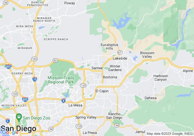 Google Map image for Santee, California