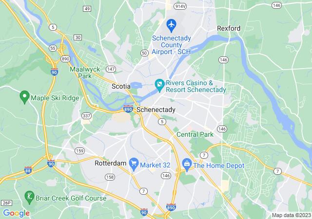 Google Map image for Schenectady, New York