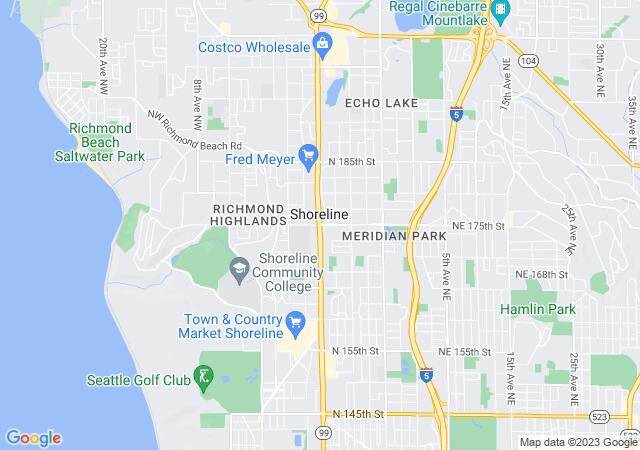 Google Map image for Shoreline, Washington