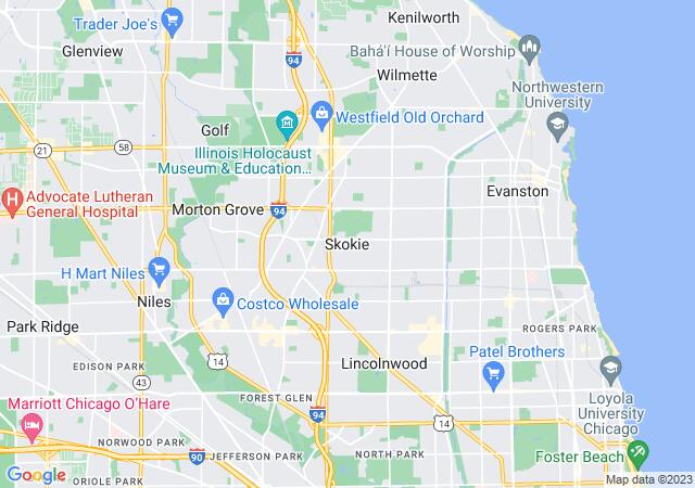 Google Map image for Skokie, Illinois