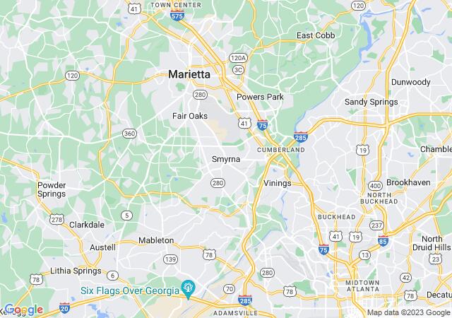 Google Map image for Smyrna, Georgia