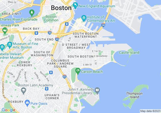 Google Map image for South Boston, Massachusetts