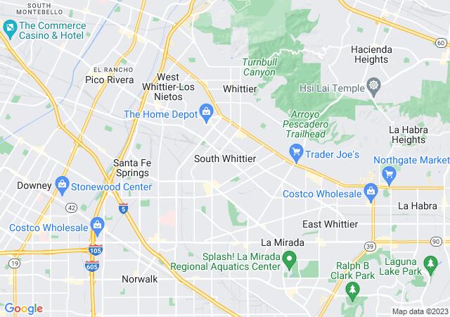 Google Map image for South Whittier, California
