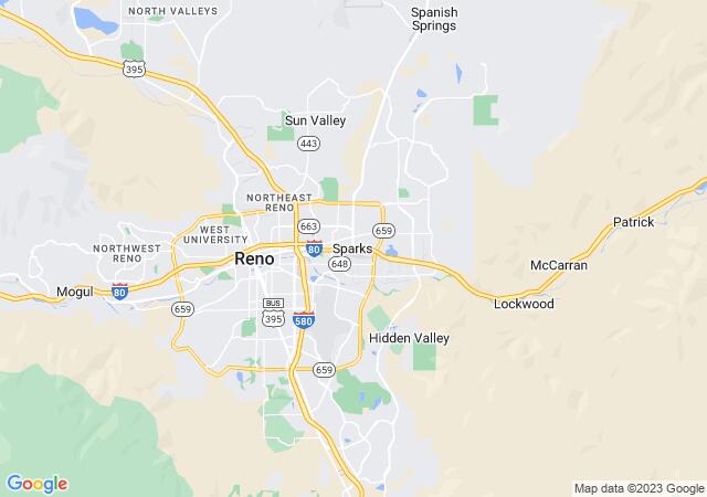 Google Map image for Sparks, Nevada