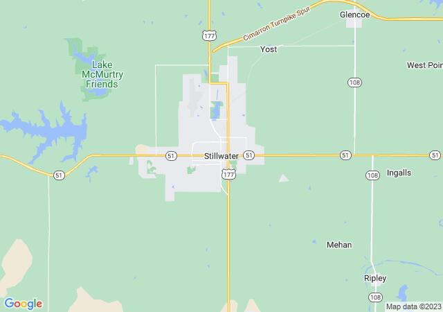 Google Map image for Stillwater, Oklahoma
