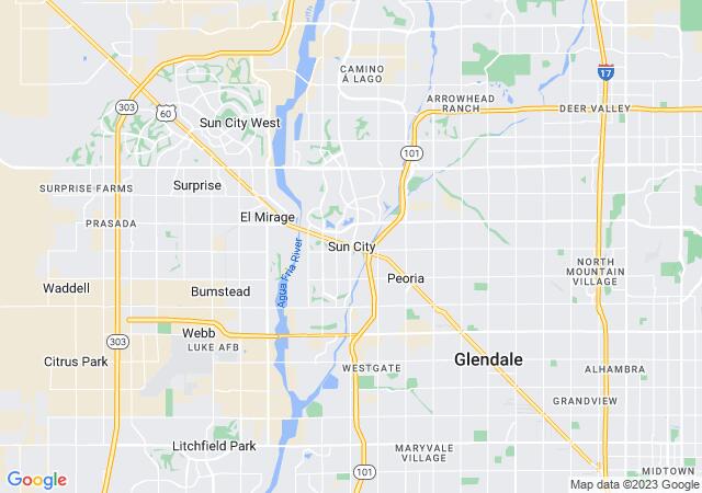 Google Map image for Sun City, Arizona