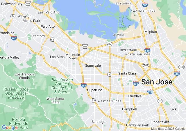 Google Map image for Sunnyvale, California