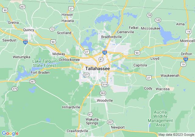 Google Map image for Tallahassee, Florida