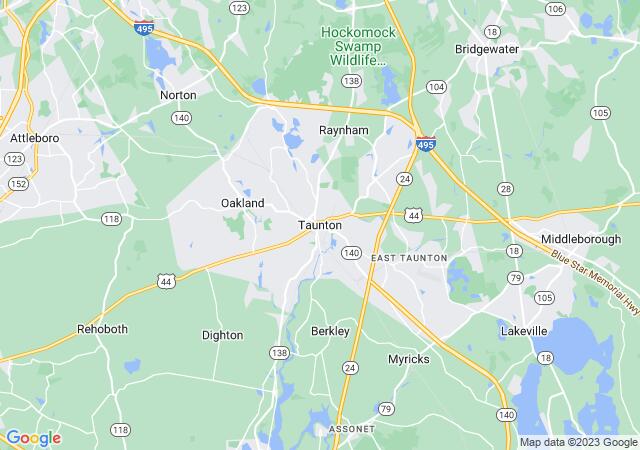 Google Map image for Taunton, Massachusetts
