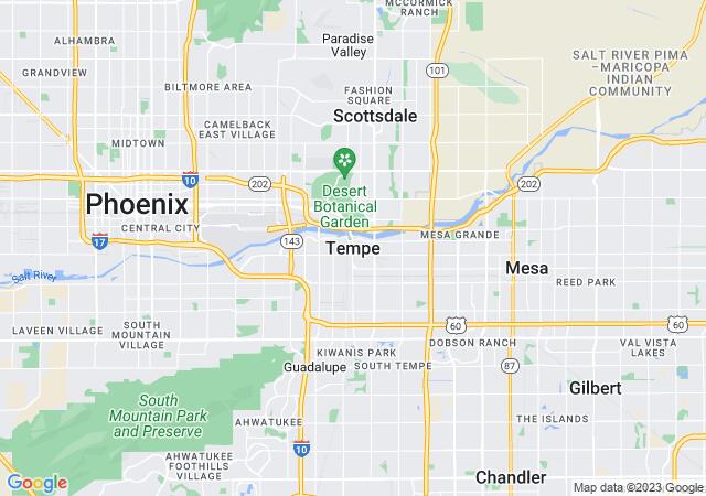Google Map image for Tempe, Arizona