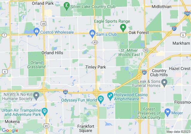 Google Map image for Tinley Park, Illinois