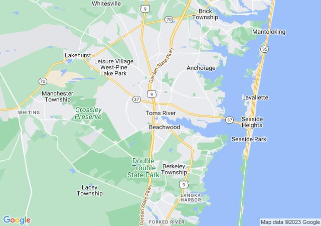 Google Map image for Toms River, New Jersey