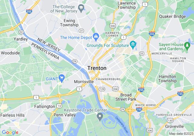 Google Map image for Trenton, New Jersey