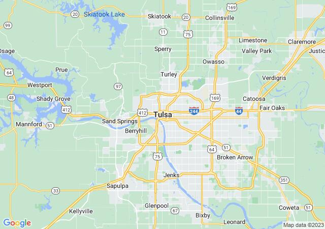 Google Map image for Tulsa, Oklahoma