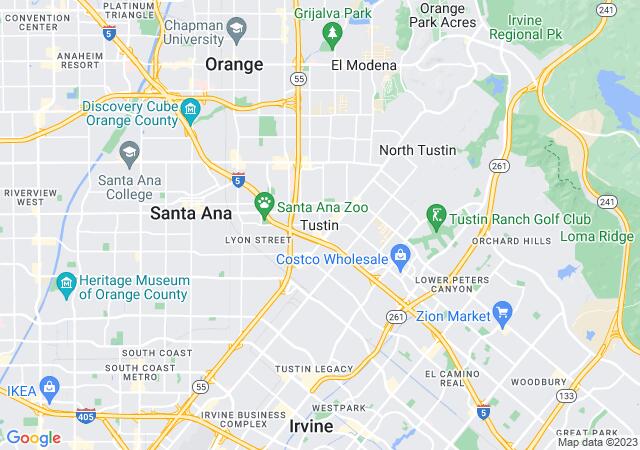 Google Map image for Tustin, California