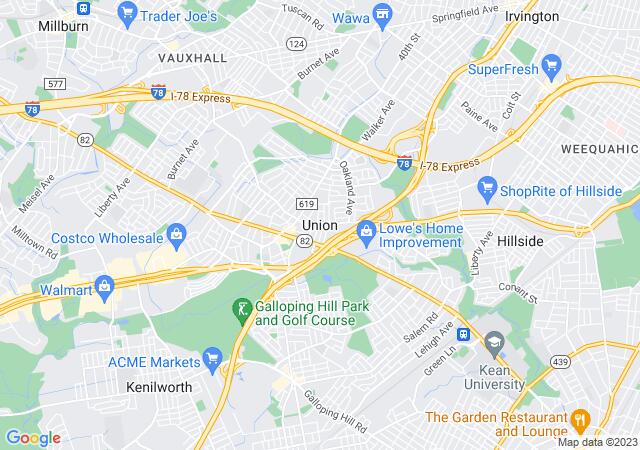 Google Map image for Union, New Jersey