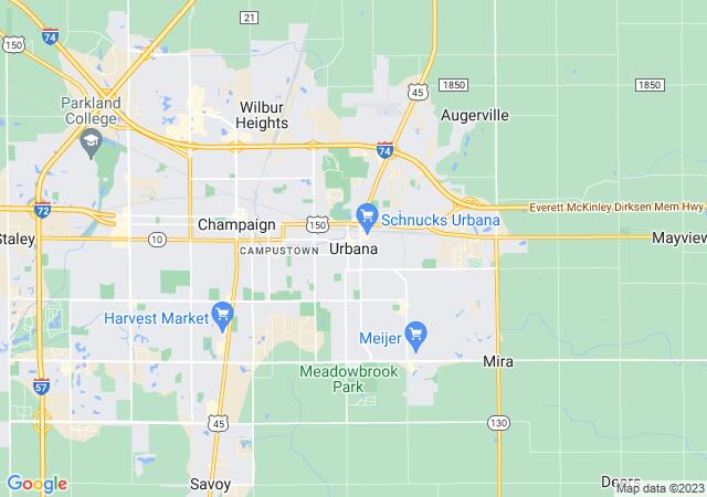 Google Map image for Urbana, Illinois