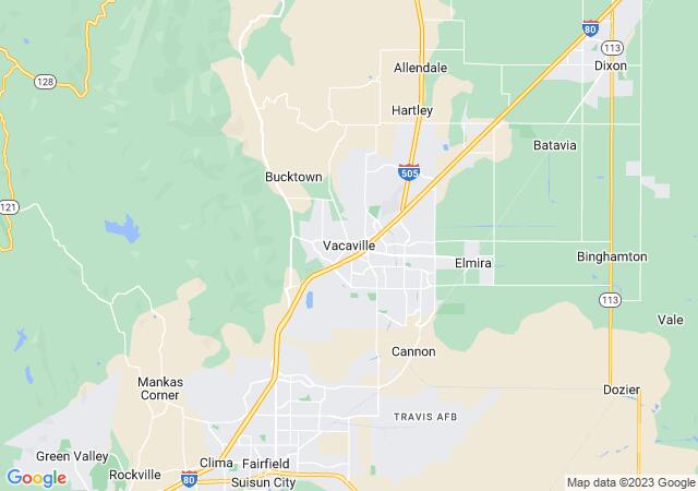 Google Map image for Vacaville, California