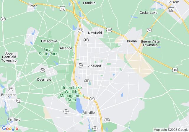 Google Map image for Vineland, New Jersey