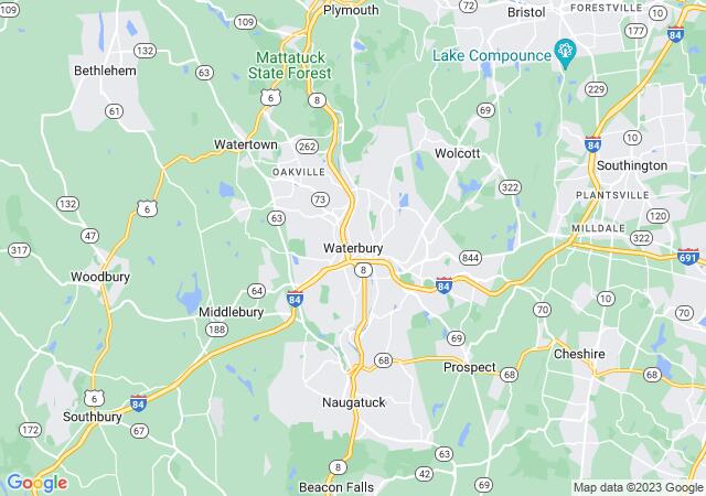 Google Map image for Waterbury, Connecticut