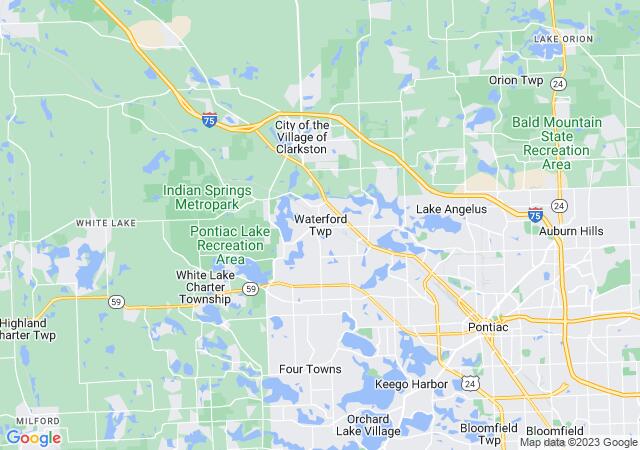 Google Map image for Waterford, Michigan