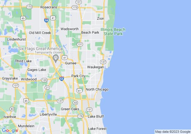 Google Map image for Waukegan, Illinois