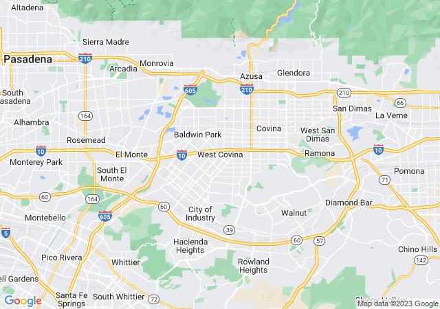 Google Map image for West Covina, California
