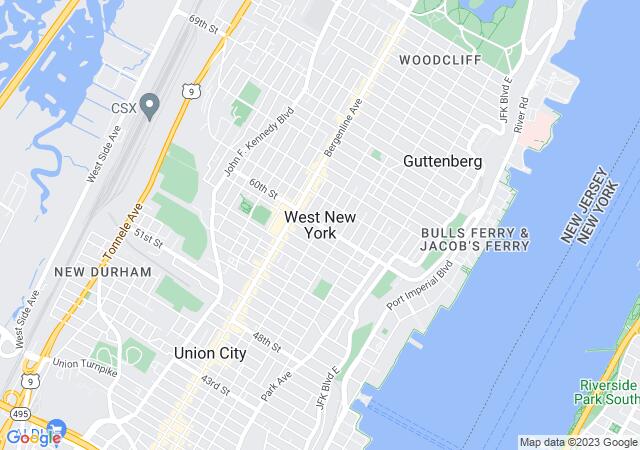 Google Map image for West New York, New Jersey