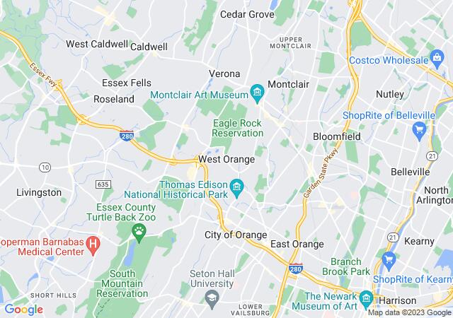 Google Map image for West Orange, New Jersey
