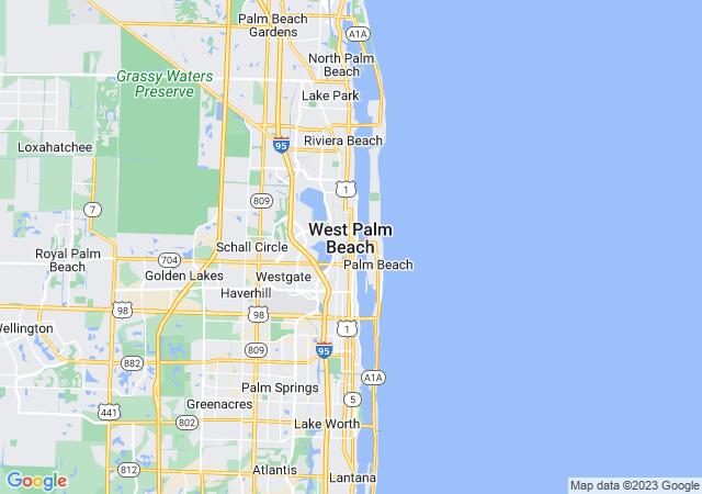 Google Map image for West Palm Beach, Florida
