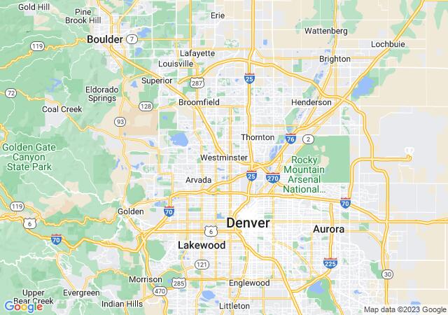 Google Map image for Westminster, Colorado