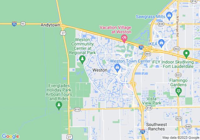 Google Map image for Weston, Florida