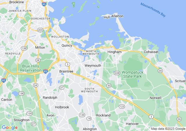 Google Map image for Weymouth, Massachusetts