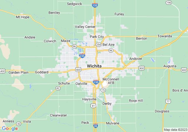 Google Map image for Wichita, Kansas