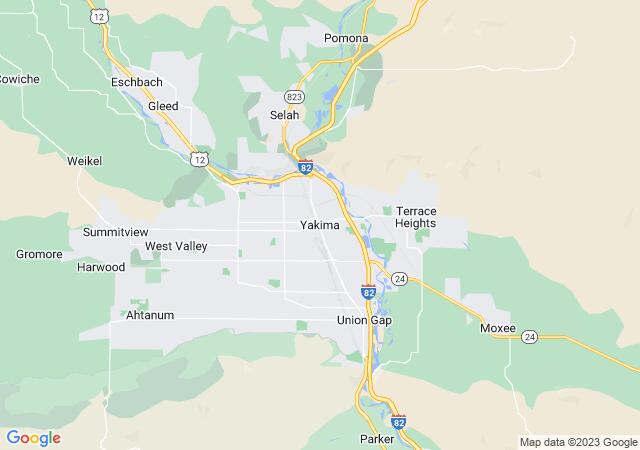 Google Map image for Yakima, Washington
