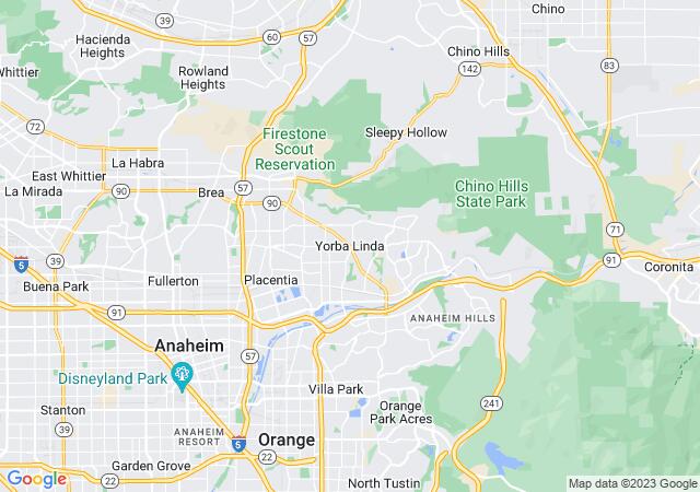 Google Map image for Yorba Linda, California